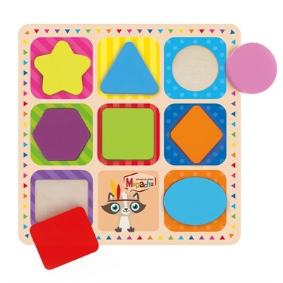 Дер. Вкладыш "Веселые фигуры" 76887. - фото 69767219