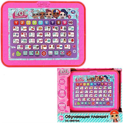 Планшет Обучающий ЛОЛ 300 песен,стихов и звуков.азбука.свет HT1134-R4 - фото 69767401
