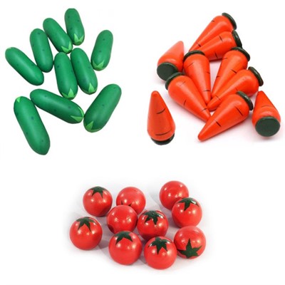 Деревянный счетный материал Овощи Р-45/788 - фото 69771030