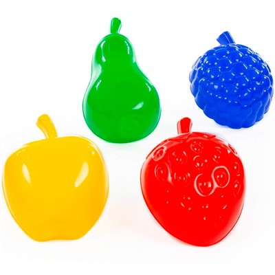 Формочки "Фрукты" большие, 4 шт 58027 П-Е /12/ - фото 69771209