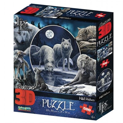 Пазл 3D 500 дет. Коллаж "Волки" 32525 - фото 69771442