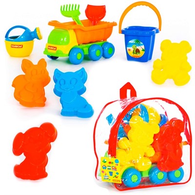 Песочный набор №273 + самосвал Кеша в рюкзаке П-Е /6/ - фото 69771456