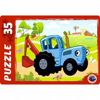 Пазл 35 Макси Синий трактор №5 ПУ35-1777 - фото 69771970