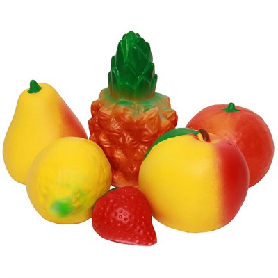 Набор резиновых игрушек Фрукты СИ-325 - фото 69772063