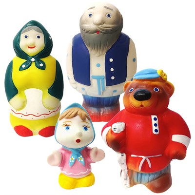 Набор резиновых игрушек Машенька и медведь СИ-361 - фото 69772077