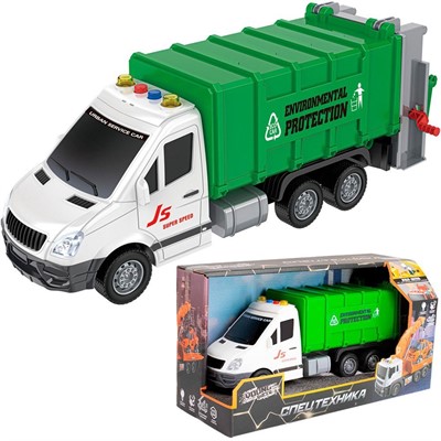 Машина на батарейках Young Racer MK138 Мусоровоз в кор. - фото 69772572