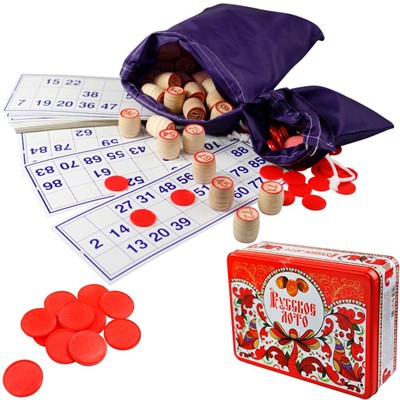 Лото Русское Узоры жестян.коробка 01917 - фото 69773147