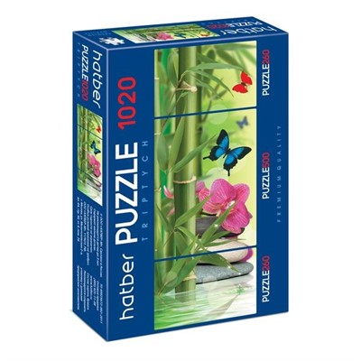 Пазл 3 в 1 260+500+260эл Бабочки.Premium 22653 - фото 69773203