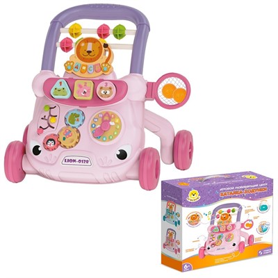 Каталка-ходунок Levatoys MK368-17 розовый в кор - фото 69774140