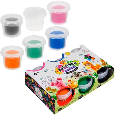 Набор для творчества Тесто для лепки 6 цв "Лепишка", Забавная ферма Фин-ти-Флю Тдл/в-007 - фото 69775035