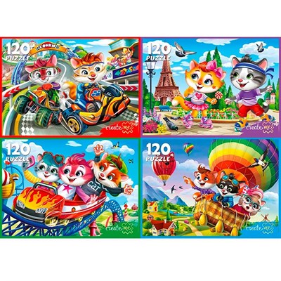 Пазл 120 Приключения котят П120-2013 - фото 69775180