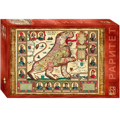 Пазл 1500 Карта Лев бельгийский 83088 Степ /9/ - фото 69776605