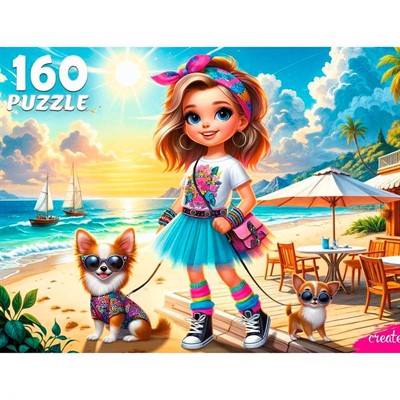 Пазл 160 Девочка с собачками Ф160-2394 - фото 69776626