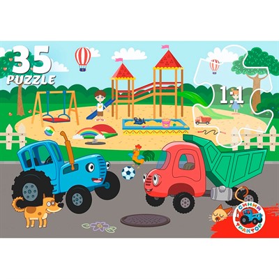 Пазл 35 Макси Синий трактор ПУ35-2901 - фото 69776628