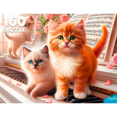 Пазл 160 Кот на рояле Ф160-2395 - фото 69776629
