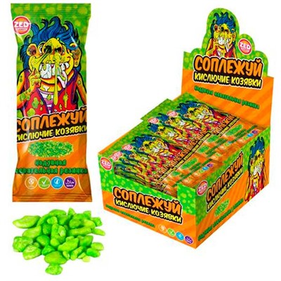 ZED Соплежуй кислючие козявки жевательная резинка 18г цена за 1 штуку (24 шт.в упак.)КТ93708 - фото 69776637