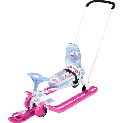 Снегокат Тимка спорт 6 ТС6-М/ЕР С единорогом мех-м  выдвижных шасси с толкателем/Ника/ - фото 69778581