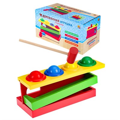 Деревянная Стучалка Шарики ИД-6139 - фото 69778770