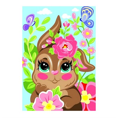 Набор для творчества Картина по номерам для малышей "Весенний зайчик" Ркн-061 Lori - фото 69778790