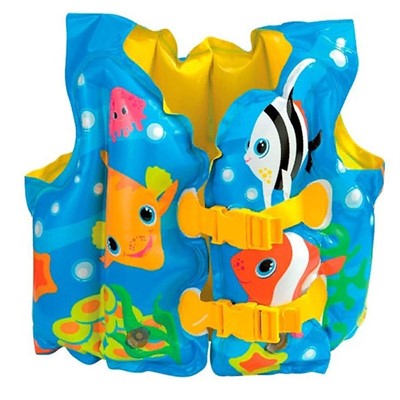 Жилет надувной 59661 Веселые рыбки 3-5лет - фото 69780421