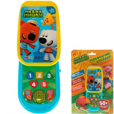 Телефон слайдер Ми-ми-мишки свет. 50 песен,загадок,звуков HT1102-R - фото 69780605