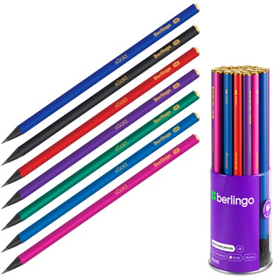 Карандаш ч/гр  "xGold" HB, трехгранный, черное дерево, заточен 388 Berlingo - фото 69781777