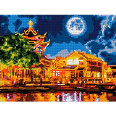 Набор для творчества Алмазная мозаика 30*40 см полное заполнение Япония ночью Ам-108 LORI - фото 69781782