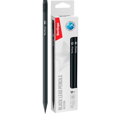 Карандаш ч/гр Western с ластиком BP01100 Berlingo - фото 69781822