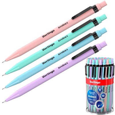 Карандаш механический 0,5мм с ластиком"Instinct"  319397  Berlingo - фото 69781970