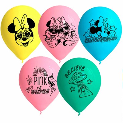 Шар «Минни Маус» 30 см, 5 шт 295897 /цена за упак/ - фото 69782811