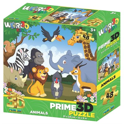 Пазл 3D 48 дет. Мир джунглей 3+ 15043 - фото 69783492
