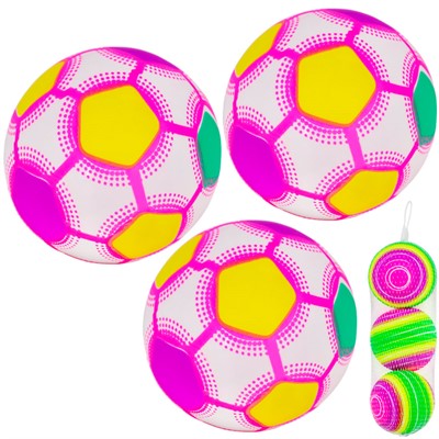 Мяч 8 см, 25 гр, микс 3 шт. 141V-708 - фото 69784100