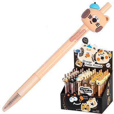 Ручка гелевая авт. синие черн. Странные котики 81240 - фото 69784848