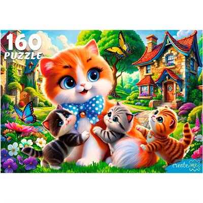 Пазл 160 Пушистая семья Ф160-6642 - фото 69785184