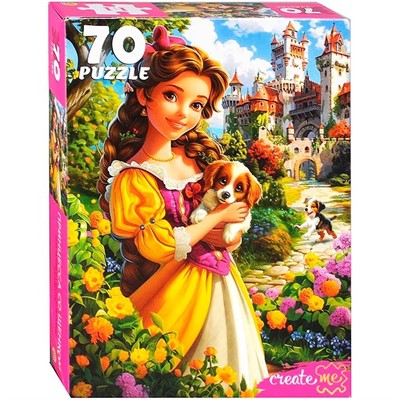 Пазл 70 Принцесса с щенком УК70-0229 - фото 69785189