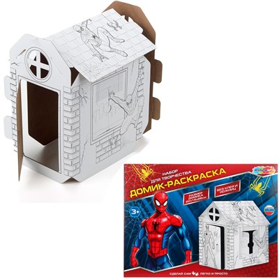 Набор для творчества Домик-раскраска Человек паук Мульти Арт DOMPAINT-124251 - фото 69785192