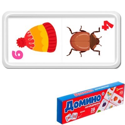 Домино "Логопедическое. Звуки 2" 6385371 - фото 69786111