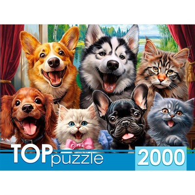 Пазл 2000 Селфи пушистых друзей Ф2000-6621 - фото 69786555