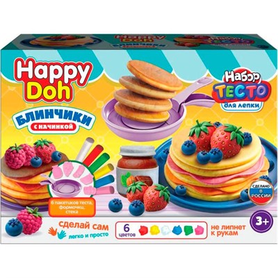 Набор для творчества Для лепки с формочками Блинчики с начинками 24 см HAPPY DOH PDSET-124770 - фото 69786723