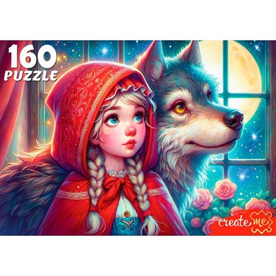 Пазл 160 Портрет Красной Шапочки и волк ПУ160-3187 - фото 69786815