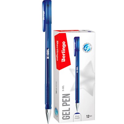 Ручка гелевая синий 05мм X-Gel СGр_50121 Berlingo - фото 69787244