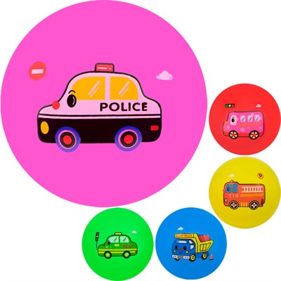 Мяч 22 см 50 гр. FG240705032N машинки - фото 69787505