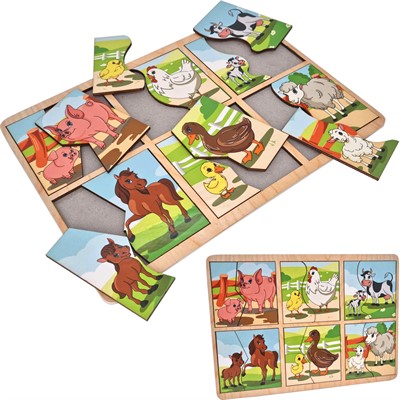 Деревянные Карточки-пазл Мать и дитя ОА-00000041 /Арбо/ - фото 69787752