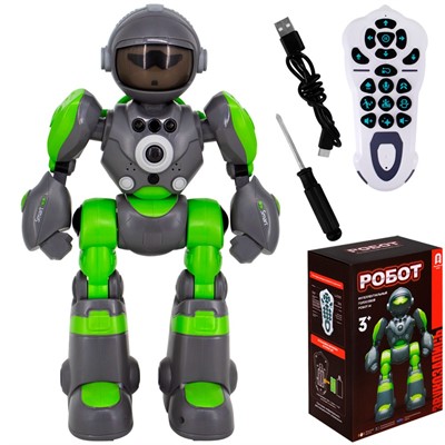Робот на радиоуправлении BG1538/BG1538R русская озвучка зеленый в кор. - фото 69787842