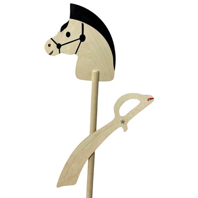 Лошадка-скакалка 80см+ меч в ПОДАРОК 2465/80 - фото 69788648