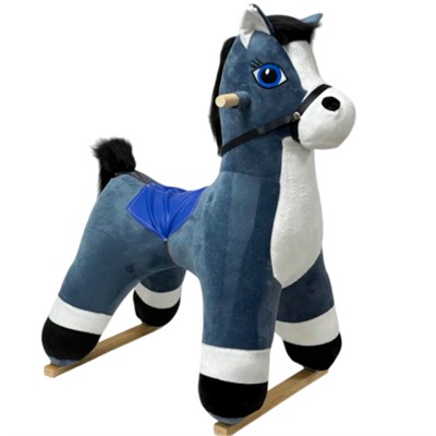 Качалка Конь Вегас музыкальная серый 98070601 - фото 69789101