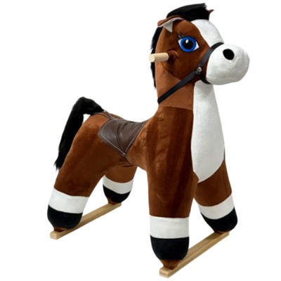 Качалка Конь Вегас музыкальная коричневый 98070605 - фото 69789102