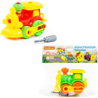 Конструктор-транспорт Паровозик 25эл. в пак 77134 П-Е /8/ - фото 69789176