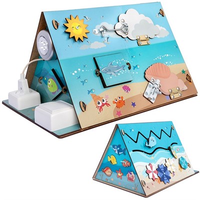 Деревянный Бизиборд Морские приключения БЗ-003 - фото 69789375