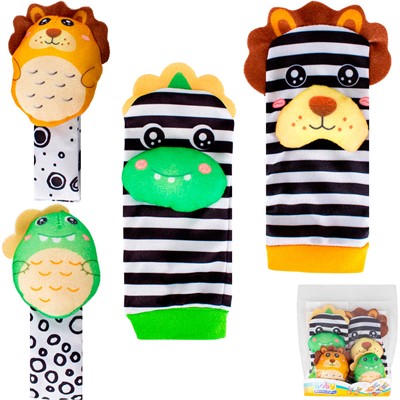 Набор погремушек 2029-2A носочки и браслеты в пак. СТОК - фото 69789584